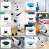 Electric Spin Scrubber, Cordless Cleaning Brush Scrubber for Home, 400RPM/Mins-8 Replaceable Brush Heads-90Mins Work Time, 3 Adjustable Size, 2 Speeds for Bathroom Shower Bathtub Glass Car
