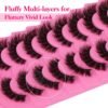 81jK2aYUhrL._SL1500_.jpg Mink Lashes Fluffier Wispy False Eyelashes 15mm Natural Thick Volume Fluffy Curly Fake Eyelashes 9 Pairs by Yawamica