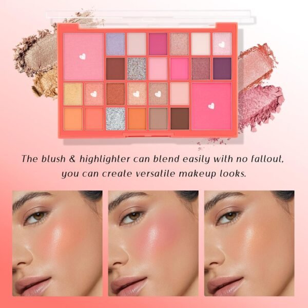 Color Nymph Makeup for Kids丨Kids Makeup Sets for Girls with LED Mirror, Makeup Kit for Teens Non-Toxic with 26-Color Vegan Face Palette Highlighter Lipgloss Eyeliner Brush