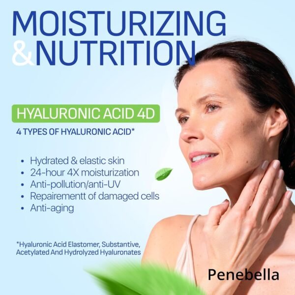 81jTe1QDZbL._SL1500_.jpg Face & Neck Cream for Tightening and Firming - Hyaluronic Acid 4D, Vitamin E + B5, Elastin - Made in Europe - Lift & Firm Cream - Face Moisturizer Anti Aging Treatment for All Skin