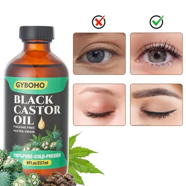 81jTtpqhS3L._SL1500_.jpg 8OZ Jamaican Black Castor Oil for Hair Growth,Eyelashes & Eyebrow Nourishment, and Skin Hydration,100% Pure and Natural Organic Castor Oil Cold Pressed Glass Bottles
