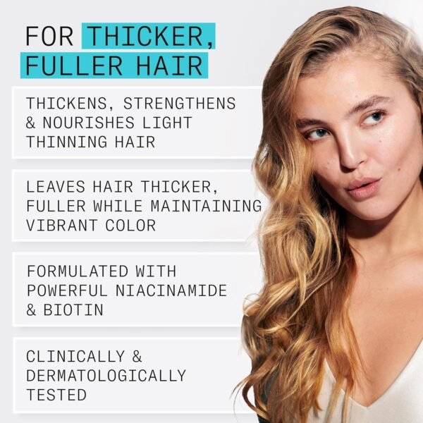 Nioxin System 3 Scalp Care + Hair Thickening Leave-In Treatment | For Colored, Dry, & Damaged Hair with Light Thinning | Strengthen & Nourish with Niacinamide & Biotin