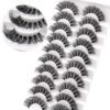 81jgCHljW0L._SL1500_.jpg Veleasha Lashes Russian Strip Lashes Eyelashes with Clear Band Looks Like Eyelash Extensions D Curl Lash Strips 10 Pairs Pack (DT01)