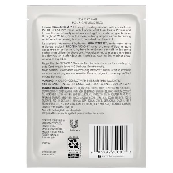 Nexxus Humectress Moisturizing Hair Masque for Dry Hair Pack of 10 deep conditioning hair treatment 1.5 oz