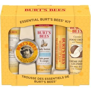 81jsF98dIgL._SL1500_.jpg Burt's Bees Gifts Ideas - Essential Everyday Beauty Set, 5 Travel Size Products - Deep Cleansing Cream, Hand Salve, Body Lotion, Foot Cream and Lip Balm