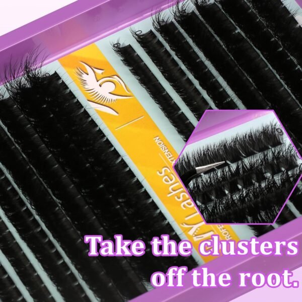 C Curl Lash Clusters Extensions 280 Pcs Individual Eye lash Clusters 100D Cluster Eyelash Lashes Wispy Clusters Lashes Makeup at Home - DIY Lash Extension Kit for Self Application (9-18MM) Mix