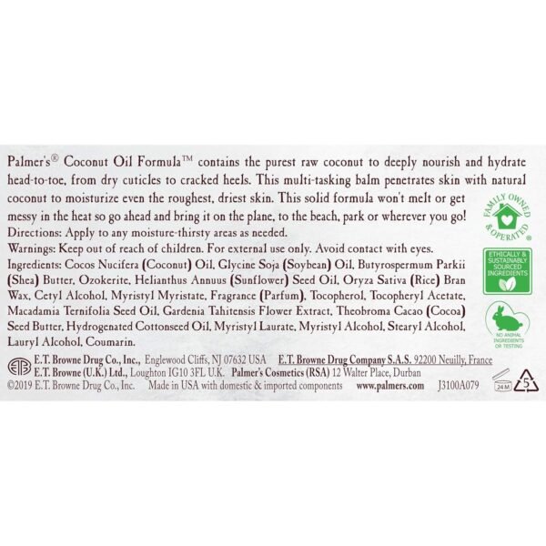 Palmer's Coconut Oil Formula Body Balm with Green Coffee Extract, 3.5 Ounce