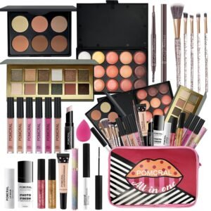 Make up Sets,Makeup Kit For Girls 10-12,Make up Gift For Women Girs Teens with Eyeshadow Palette, Lipgloss Set, Brushes, Concealer, Makeup Bag