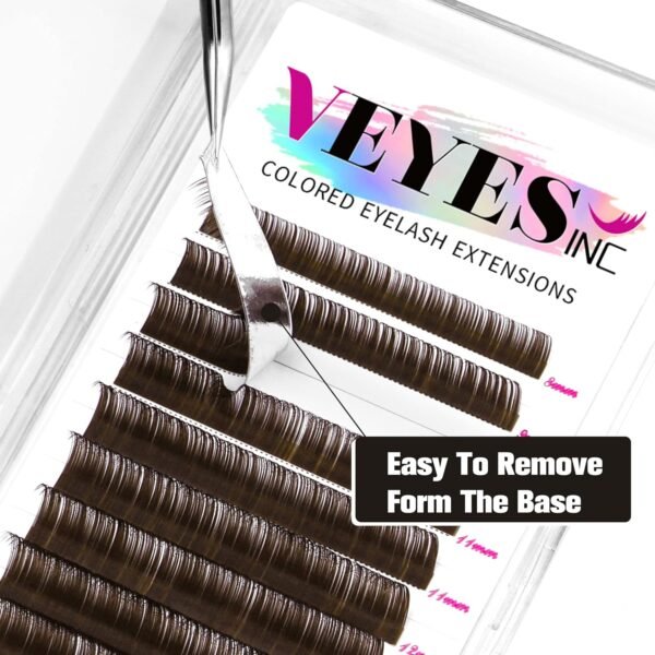 81kSuYAN1fL._SL1500_.jpg VEYES INC Colored Lash Extensions 03 05 07 15 C/D Curl 8-16mm Mixed Length Tray, Premium Individual Silk Eyelashes, Professional Supplies for Lash Techs (Dark Latte Brown 0.05 D 8-16mm)