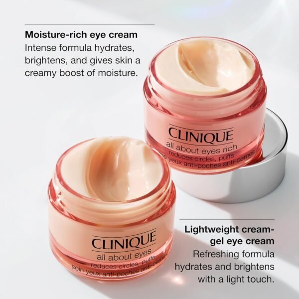 81kWJvLCWdL._SL1500_.jpg Clinique All About Eyes Lightweight Eye Cream With Vitamin C | Hydrating, Brightening, Depuffing + Dark Circle Reducing