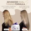 81khMMTSiAL._SL1500_.jpg VITAMINS hair cosmetics Keratin Purple Hair Mask - Violet Blue Protein Deep Conditioner Treatment - Toner for Blonde Platinum Silver Gray Ash or Brown Colored Dry and Damaged Brassy Hair