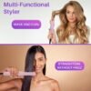 81l4zHPgz1L._AC_SL1500_.jpg Asani 360° Airflow Styler - 2-in-1 Professional Curling Wand & Hair Straightener - Flat Iron Curler with Cooling Fan, Air Vents - Crimper Styling Tool for Volume & All-Day Curls - for All Hair (Pink)