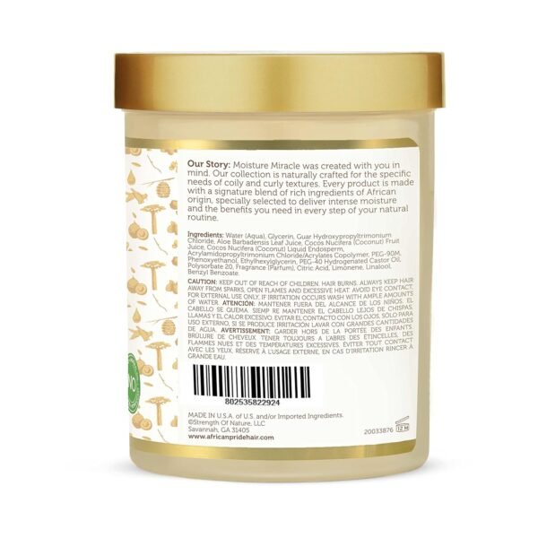 African Pride Moisture Miracle Pre-Shampoo Hair Detangler with Aloe & Coconut Water | Minimizes Breakage, Hydrates & Strengthens | Pre-Poo Treatment for Natural Coils & Curls | 18 oz.