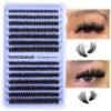 81lH6ExP2aL._SL1500_.jpg Fluff Lash Clusters 60D+80D Thick Eyelash Clusters D Curly Wispy Individual Lashes 10-18mm Cluster Eyelash Extensions 280pcs False Eyelashes DIY Flat Lash Extension by TOOCHUNAG