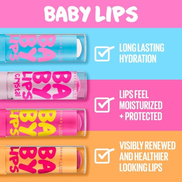 81ltJe0jgrL._SL1500_.jpg Maybelline New York Baby Lips Moisturizing Lip Balm 3-pack, Lip Care Essentials, 3 Shades