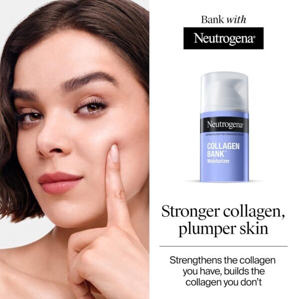 Neutrogena Collagen Bank Face Moisturizer, Daily Anti-Aging Face & Neck Collagen Cream with Bakuchiol, Face Lotion to Support Skin’s Natural Collagen for Visibly Plump Skin, 2 fl. oz