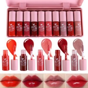 10 Colors Lip Stain Long Lasting Waterproof, Tinted Cheek & Lip Stain, Korean Lip Tint, tinta para labios, Mini Liquid Lipstick Set
