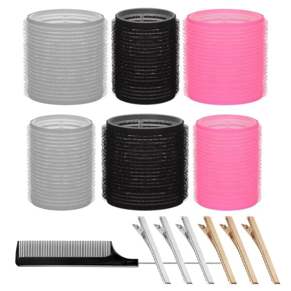 81mRssTTGEL._SL1500_.jpg Heatless Hair Curler: 13Pcs Rollers Set With Clips for Long and Medium Hair, Women's Curls Styling Tools, DIY Curlers to Sleep In