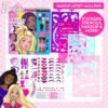Horizon Group USA Barbie Magazine - Create Hair & Makeup Looks with 130+ Stencils, 180+ Stickers, Crayons & Pretend Makeup
