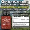 Wholesome Wellness Super-Absorb Multi Collagen Pills (Type I II III V X) Organic Herbs & Bioperine - Hair, Skin, Nails, Joints - Hydrolyzed Peptides Protein Supplement for Women & Men (90 Capsules)