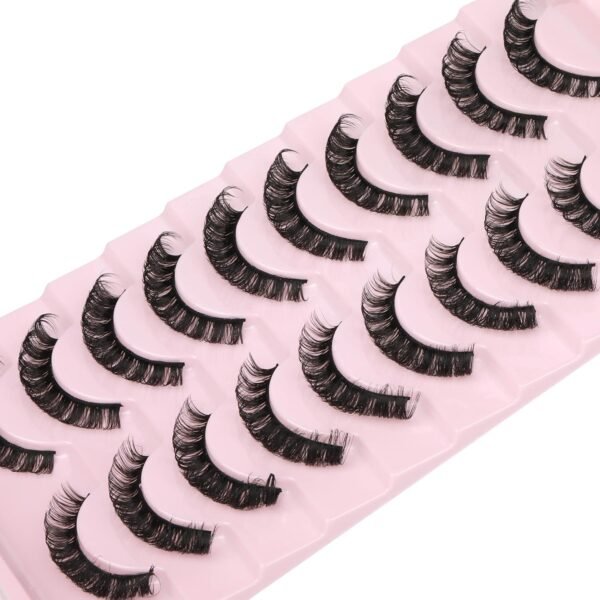 81n-f6ipzL._SL1500_.jpg wiwoseo False Eyelashes Russian Strip Lashes Natural Look Lashes Wispy Volume Russian Lashes 3D Effect Fake Eyelashes 10 Pairs Pack