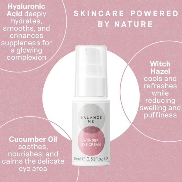Balance Me Wonder Eye Cream 0.5 fl oz, Dark Circle Under Eye Treatment, Anti-Aging & Anti Wrinkle, Brightens & Reduces Puffy Eyes