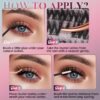 81nLmdW3Q6L._SL1500_.jpg Cluster Lashes, Mink Fake Eyelashes 3D Volume Lashes, 144 Pcs Natural Eyelashes Mixed 8-18mm, DIY Cluster Eyelash Extensions at Home, D Curl Lash Clusters Soft & Lightweight (Dreamy)