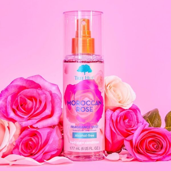 Tree Hut Moroccan Rose Fragrance Mist | Spritz On for a Refreshed Feel or Layer with Your Favorite Scents | Versatile Body Spray | 6 fl oz.