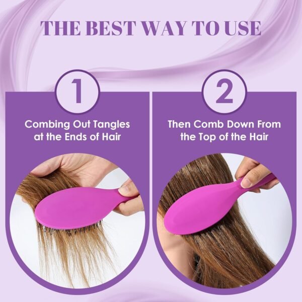 Wig Brush Comb Set, 6pcs Professional Styling Extension Brush Kit with Travel Size for Human and Synthetic Hair