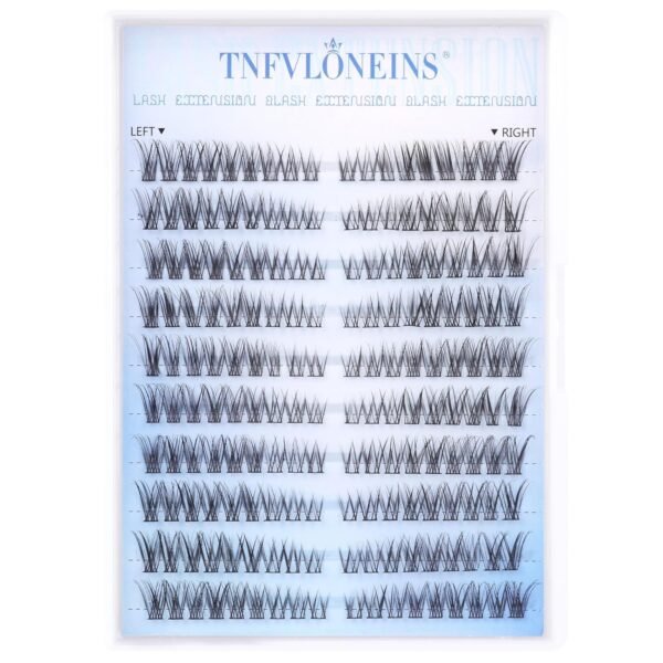 Wispy Lash Extension Kit Natural Lash Clusters 180Pcs Individual Lashes Clusters Kit Natural Eyelash Extension Kit C Curl Cluster Eyelash Extensions with Bond and Seal and Tweezers by TNFVLONEINS