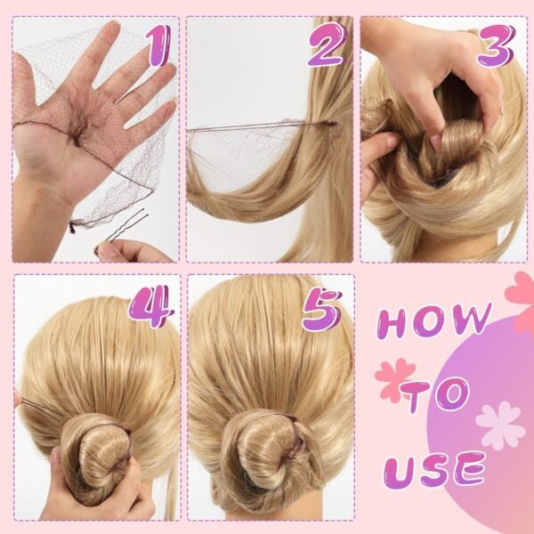 81oEzw-2DLL._SL1500_.jpg Hair Wax Stick Accessories, 50PCS U-shaped Hair Pins for Women, 50PCS Invisible Hair Net for Bun Styling Kit, Brown Bobby Pin for Kids, 3 Pcs Hair Brush for Girls, 2 Hair Loop Styling Tools