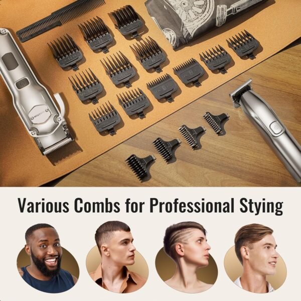 81oPpvHaB1L._AC_SL1500_.jpg Jack & Rose Clippers and Trimmers Set, Cordless Hair Clippers for Men, Barber Clippers Set