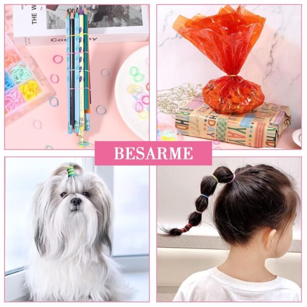 28 Colors Rubber Bands with 8 Hair Styling Tools, 1500 Pcs Colorful Elastic Ties Small Rubber Bands Baby Toddler Ties for Girls Hair Accessories Christmas Gifts