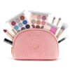 Color Nymph Beginner Makeup Set, Full Starter Cosmetics Set for Teenager Girls with Eyeshadow Palette Blush Lipstick Lip Pencil Eye Pencil Brush Mascara Portable Bag