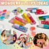 DIY Lip Gloss Making Kit - All-in-One to Make Your Own Lip Care Gloss Set with Clear Base, Pigments, Glitter, Tubes, Fun Creative Gift for Women Girls Makeup Lovers in Christmas Birthdays
