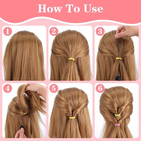 30 Pcs Quick Hair Beader Tool for Loading Beads, Braid Stringer Ponytail Maker Hair Styling Magic Topsy Tail Hair Braid Threading Applicator Set Braiding Tools Kit