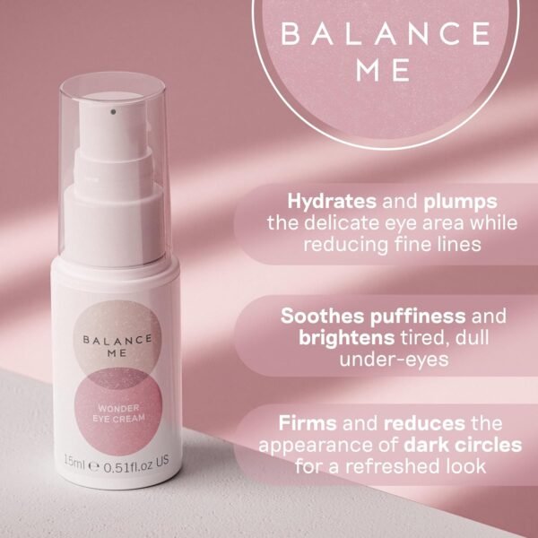 Balance Me Wonder Eye Cream 0.5 fl oz, Dark Circle Under Eye Treatment, Anti-Aging & Anti Wrinkle, Brightens & Reduces Puffy Eyes