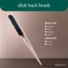 81qV8jL5rtL._SL1500_.jpg EcoTools Slick Back Hairbrush, Small Brush For The Perfect Ponytail Or Bun, Tease, Smooth, & Style Hair, Tame Frizz & Flyaways, Renewable Bamboo Handle & Vegan Boar Bristles, Cruelty-Free, 1 Count