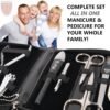 3 Swords Germany - brand quality 10 piece manicure pedicure grooming kit set for professional finger & toe nail care scissors clipper fashion leather case in gift box, Made by 3 Swords (00286)
