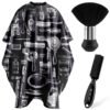81r1HGcAYJL._SL1500_.jpg NICEMOVIC Hair Cutting Barber Cape for Men Women Kids with Neck Duster Brush and Barber Brush, Professional Barber Accessories Cleaning Supplies for Salon Haircut Styling