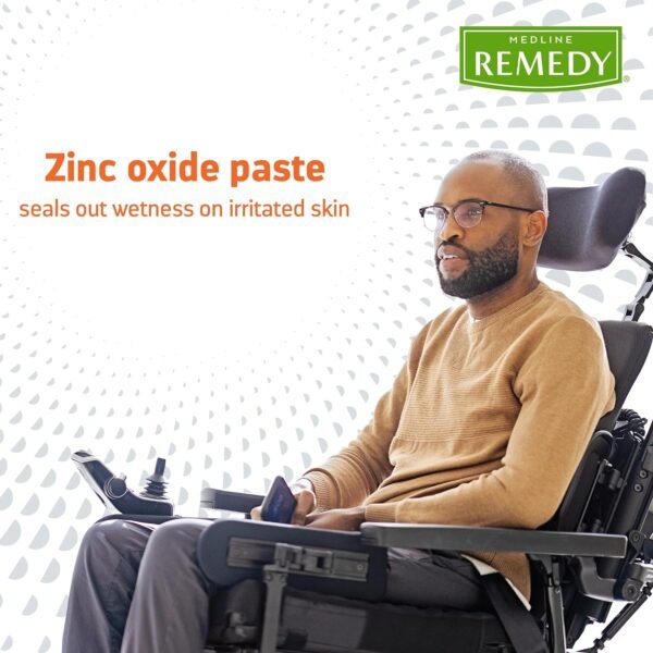 Medline Remedy Clinical Zinc Oxide Paste Skin Protectant (4 oz Tube), Vanilla Scent, Diaper Rash Cream, Incontinence Care, Wetness Protection, Paraben Free, Hypoallergenic, Adults, Children