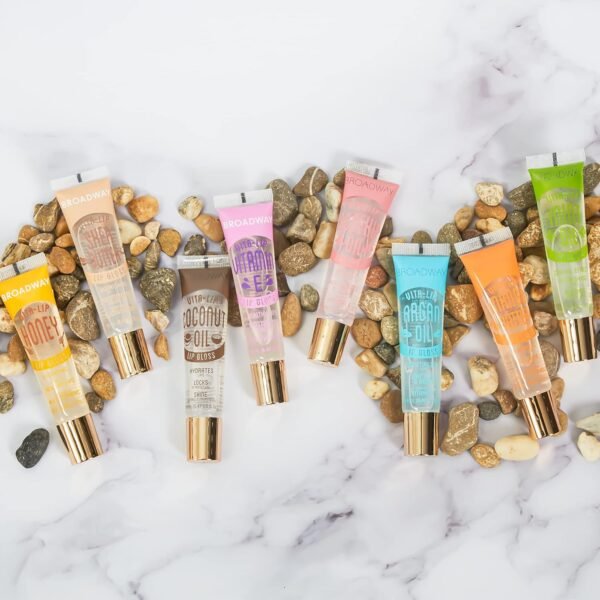 81rH3Lvvk5S._SL1500_.jpg Ruby Kisses Broadway Vita-Lip Clear Lip Gloss (Shea Butter 6 Pack), Ultra-Hydrating & Soothing Formula with Multi-Vitamin Oils, High-Shine Non-Sticky Finish, Nourishing Lip Balm for Healthy Lips