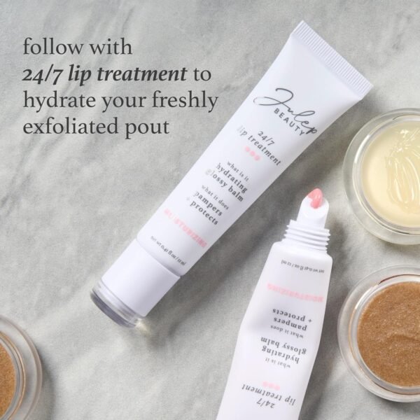 81rLt1qsYKL._SL1500_.jpg Julep 24/7 Lip Treatment - Hydrating Balm and Sleeping Mask - Moisturizing Repair - Nourishing Mask & Exfoliating Scrub, Lavender