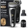 81rWxxB1SGL._AC_SL1500_.jpg Braun Series 9 PRO+ Electric Razor for Men, 5 Pro Shaving Elements and Shave-Preparing ProComfort Head for Closeness & Skin Comfort, 6in1 SmartCare Center, Wet or Dry Use, Charging Stand, 9597cc