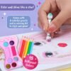 BSCOOL Make-up Artist. 3 in 1 Fun Makeup, Sticker, Coloring Kit, Includes Color Pencils, Makeup Palette, and 200+ Stickers. for Girls Ages 5,6,7,8. Gift for Girls