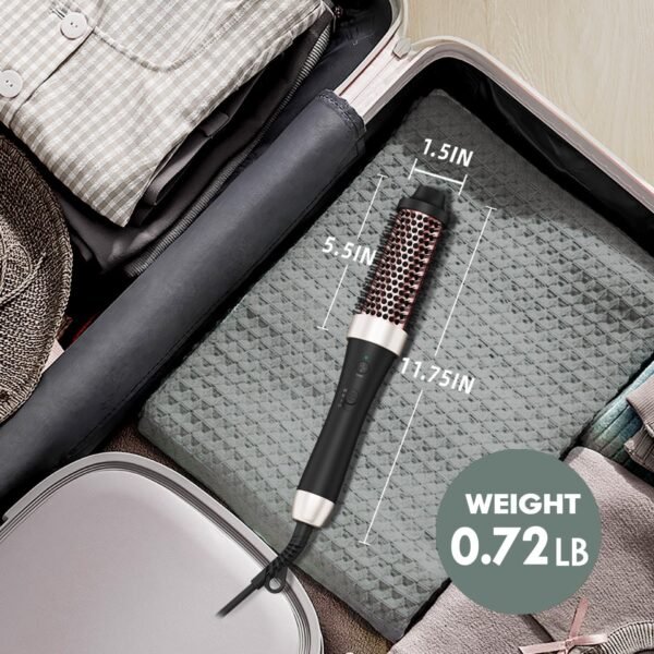 81rmsjjF33L._AC_SL1500_.jpg Ionic Thermal Brush Curling Iron Brush Heat Hair Curling Brush with Ceramic Tourmaline Hair Styler 1.5 Inch Heated Round Hair Brush Dual Voltage Hot Brushes for Volume Hair Curler