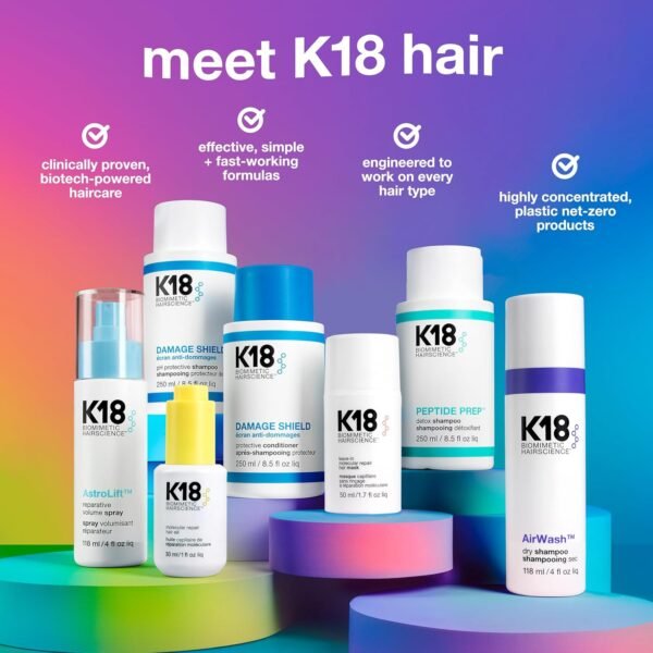 K18 Molecular Repair Hair Oil, Weightless Oil for Stronger, Healthier Hair, Suitable For All Hair Types