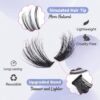 81rw8uD66hL._SL1500_.jpg Fluff Lash Clusters 60D+80D Thick Eyelash Clusters D Curly Wispy Individual Lashes 10-18mm Cluster Eyelash Extensions 280pcs False Eyelashes DIY Flat Lash Extension by TOOCHUNAG