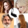 2 Pcs Foldable Hair Brush with Mirror Portable Travel Hair Brush Pocket Size Anti-static Mini Hairbrush Small Compact Massage Comb Hair Styling Tools for Women Girls Home Travel Gym Purse (Black)