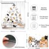 SVBright 2 PCS Shower Curtain Sets with Rug Cute Cat Kids Bathroom Set Nonslip Bathmat Quick Dry Funny Rubber Backed,Dirt Resistant,Bath Rug Mats Washroom Decor Shower Accessories 60Wx72H